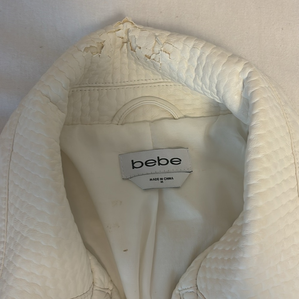 BEBE FAUX LEATHER BOMBER JACKET - Picture 7 of 7